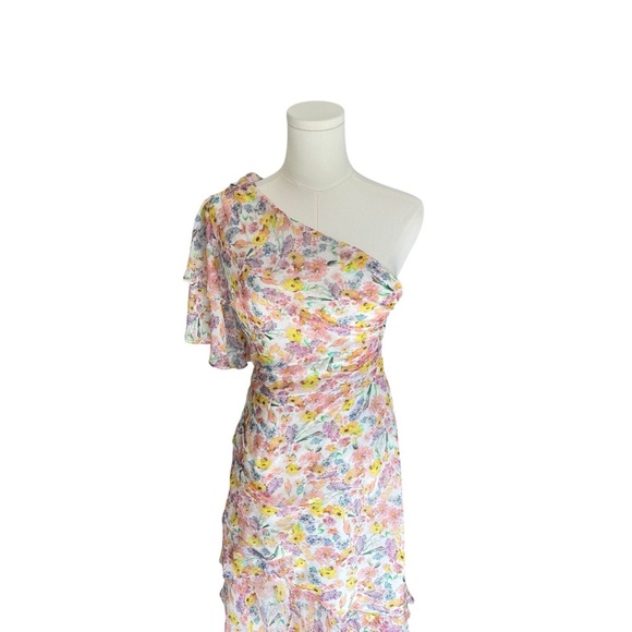 Amur - Clayton Floral One-Shoulder Dress Sz 0 - Picture 5 of 10